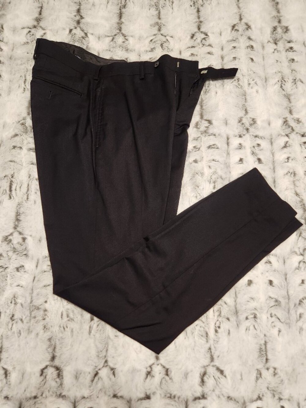 Calvin Klein Men’s Dress Pants Black Flat Front Straight Leg Slacks 30X32